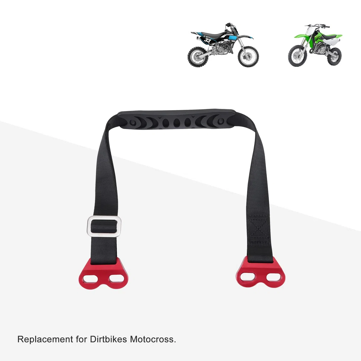 GOOFIT Correa de Rescate Ajustable Delantera Tirar Sling Cinturón Accesorios de Seguridad Reemplazo Universal para Motos de Dirt Motocross Suzuki, Rojo