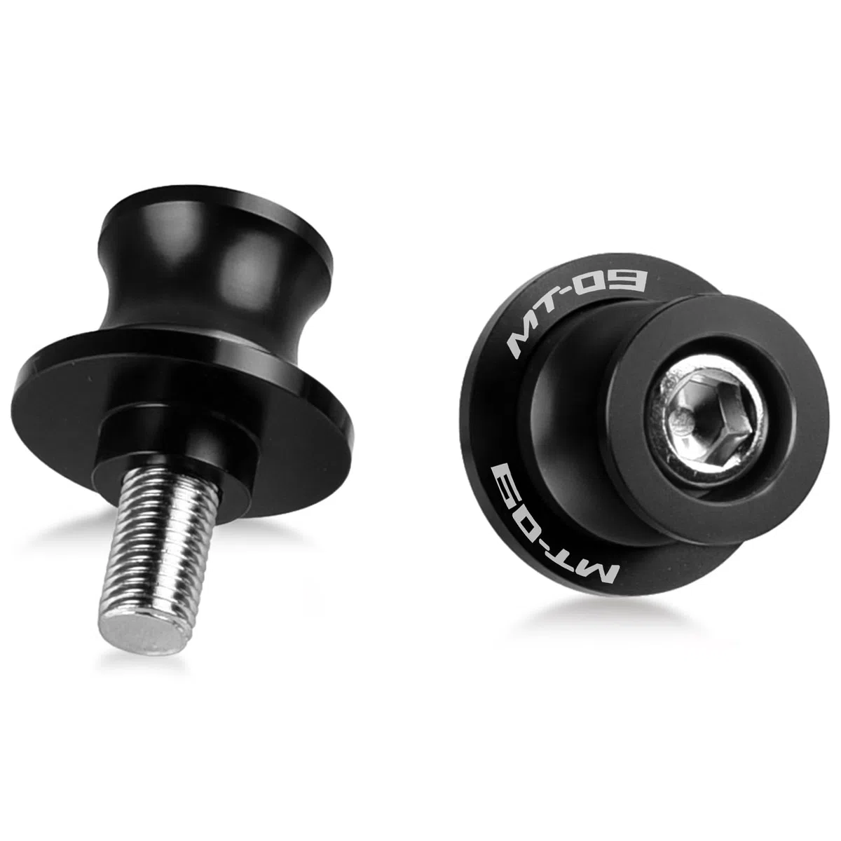 Soporte de brazo basculante de 2 piezas, soportes de trinquetes de brazo basculante de motocicleta M6 para MT09 MT 09 MT-09 MT09 SP MT 09 SP MT-09 SP FZ09 FZ 09 FZ-09 2013-2022 (negro)