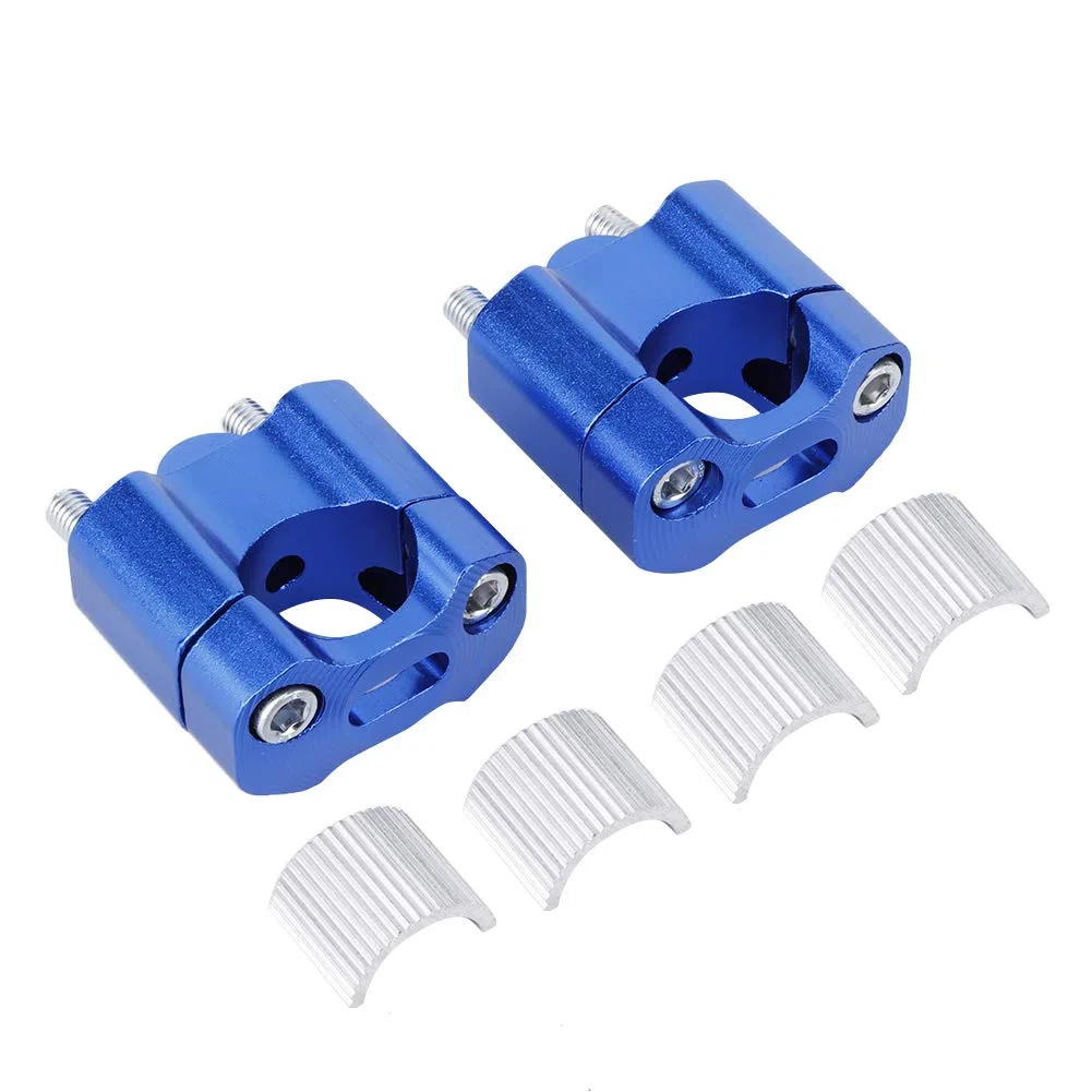 Combinar 22 Mm/28 Mm 1/8in 7/8 Pulgadas Montaquero Montaje Montaje Adaptador de Aluminio CNC Aleación de Aluminio (Azul)