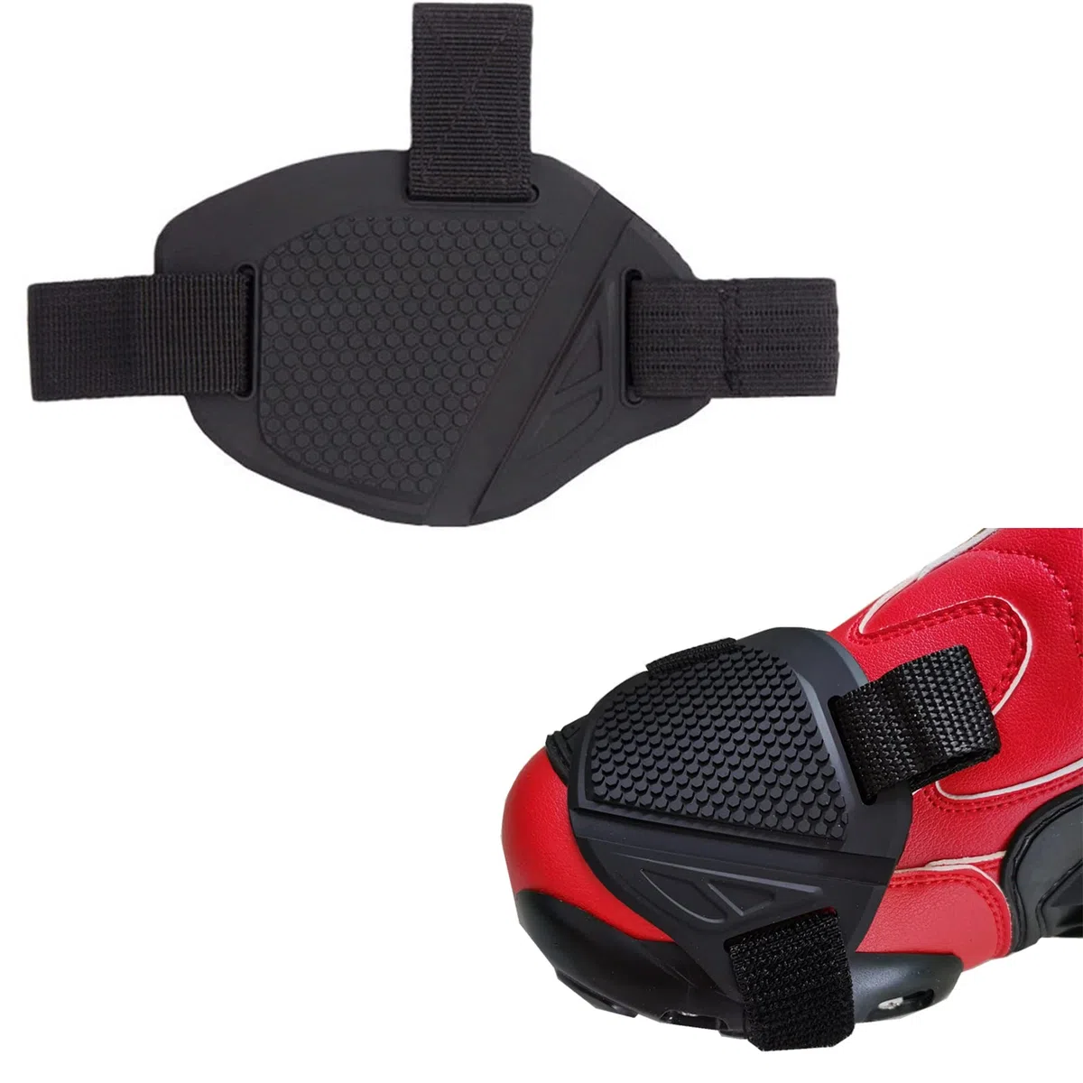 GHEART Protector Zapato Palanca Marchas Cambio, Moto Antideslizante, Protección de Motocicleta, para Moto, Goma, Negro,1PC