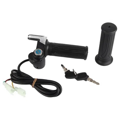 Mango del acelerador de medio del acelerador eléctrico de 36 V con bloqueo de llave con indicador de encendido LED para bicicletas eléctricas