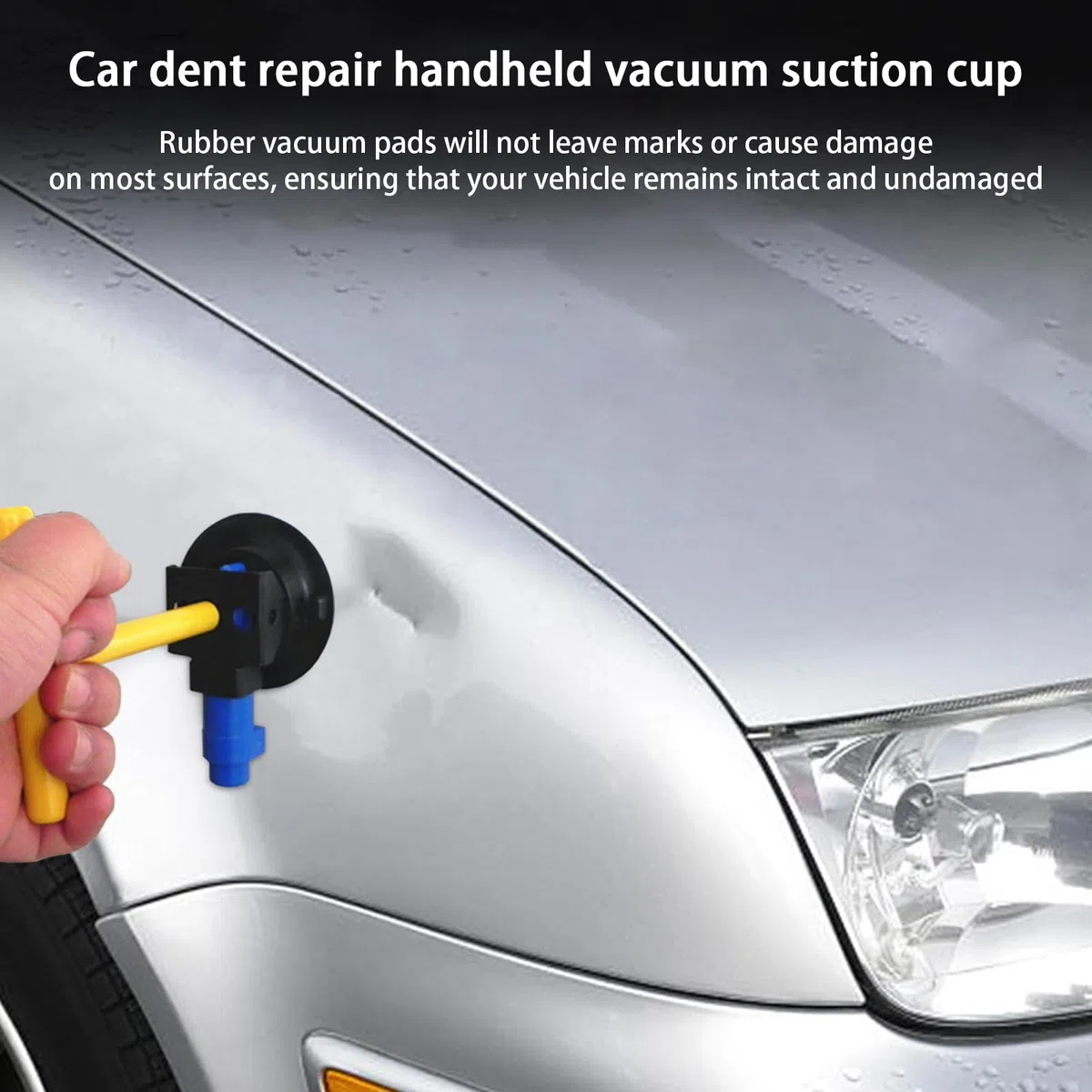 Genérico Sacabollos Coches, Kit Sacabollos con Ventosa De Goma - Herramienta Manual, Reparación Sin Daños para Abolladuras En Superficies Lisas O Curvas