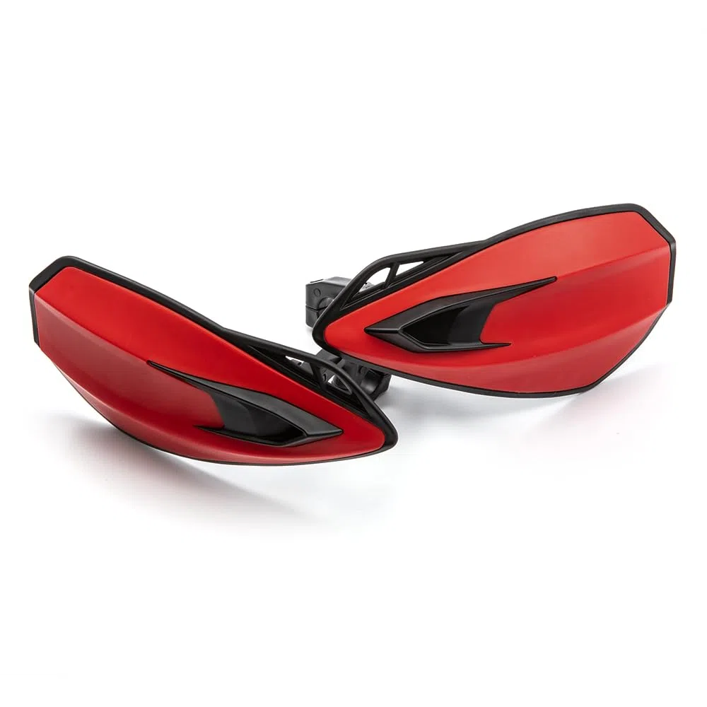 Protector de Mano para Moto de 7/8 Pulgadas, 22 mm, Protector de Manillar para Motocicleta Motocross Scooter Resistente al Viento Equipo de protección (Rojo)