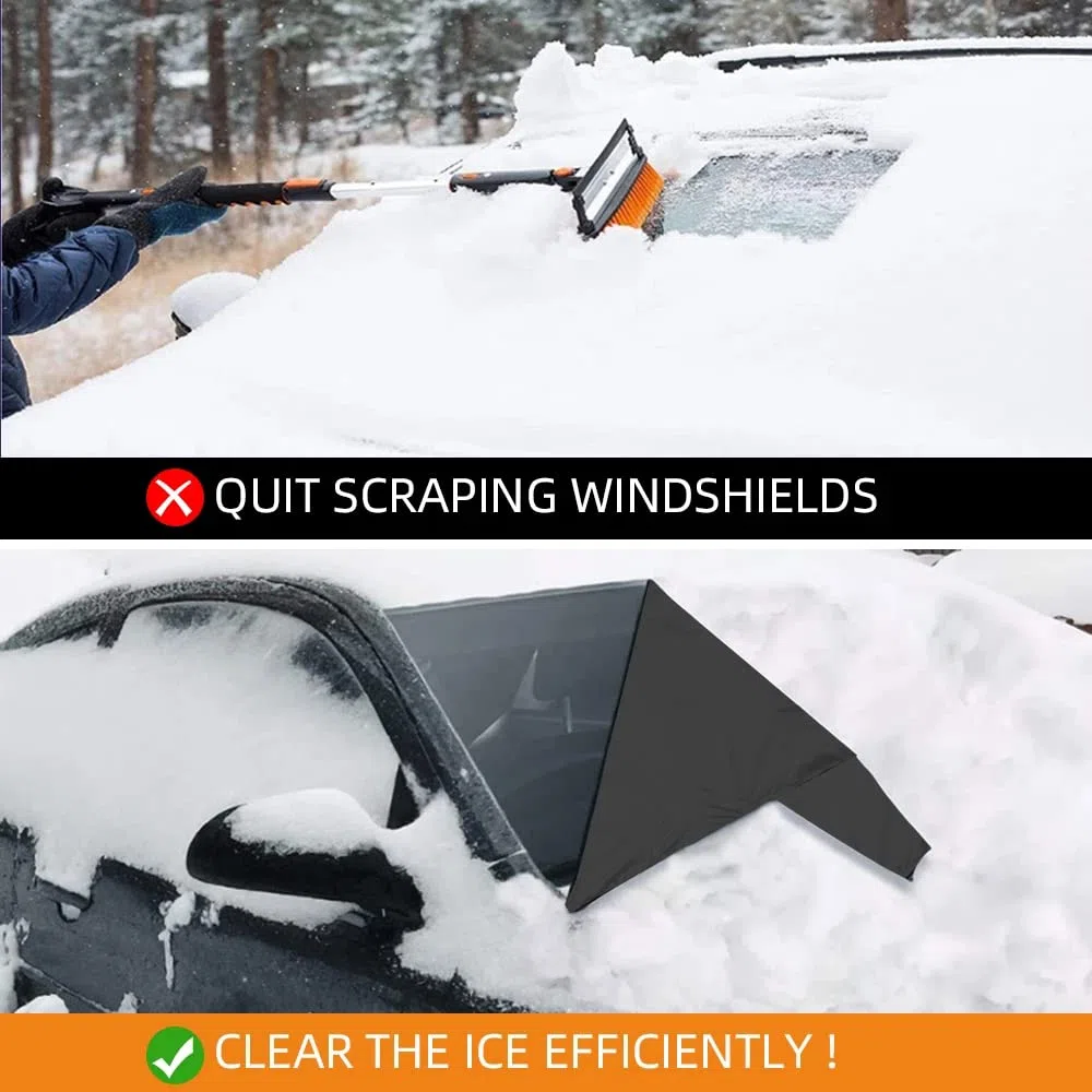 Protector de Parabrisas,Parasol Coche Delantero Exterior,Cubierta de Parabrisas Coche con Ganchos,Cubierta de Nieve para Invierno Verano,Protege de Hielo,UV,Lluvia,Funda Parabrisa Delantero Universal