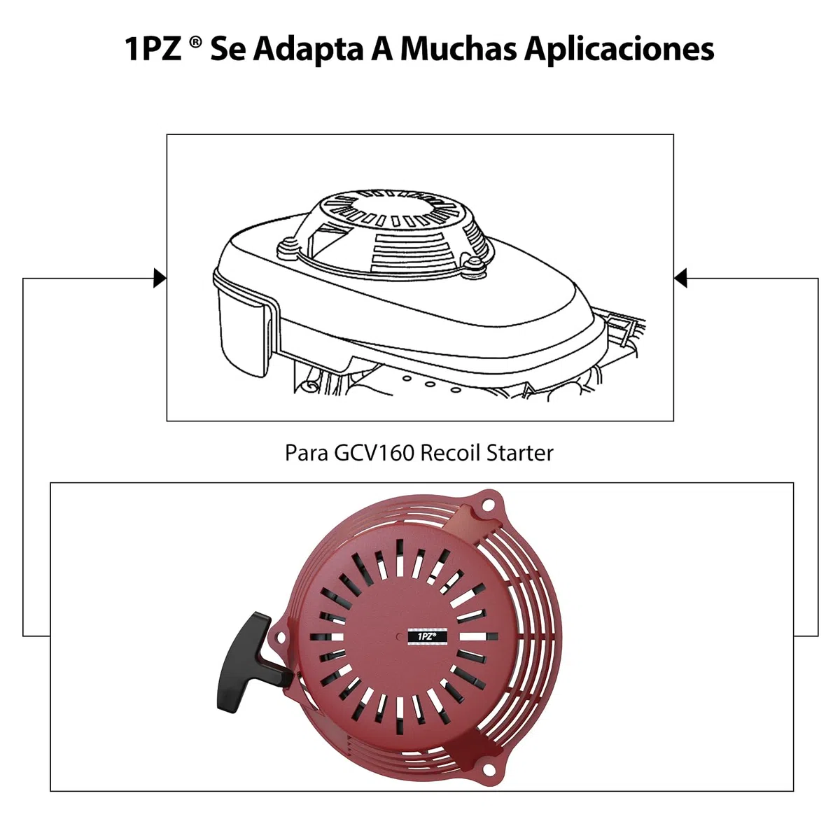 1PZ SP1-GC5 Arrancador de Retroceso para Honda GC135 GC160 GCV135 GCV160 EN2000 5.5HP 6HP Cortacésped Motor 28400-ZL8-023ZA 28400-ZL8-013ZA