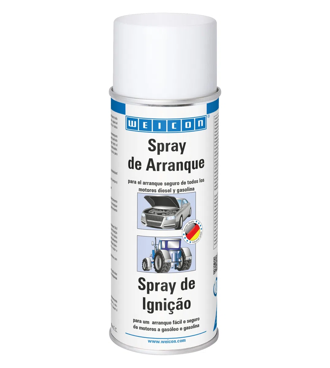 WEICON Spray de Arranque | 400 ml | Para motores diesel y de gasolina | Transparente