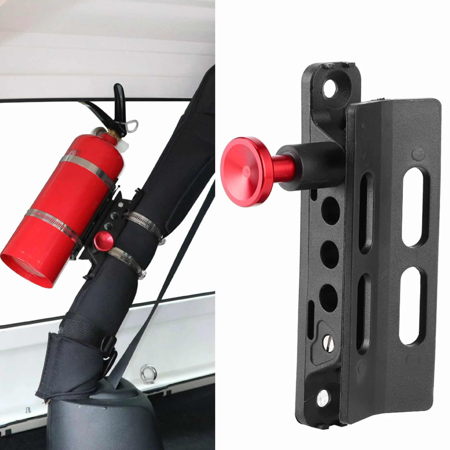 Soporte de soporte de extintor de nylon de aluminio para coche(red)