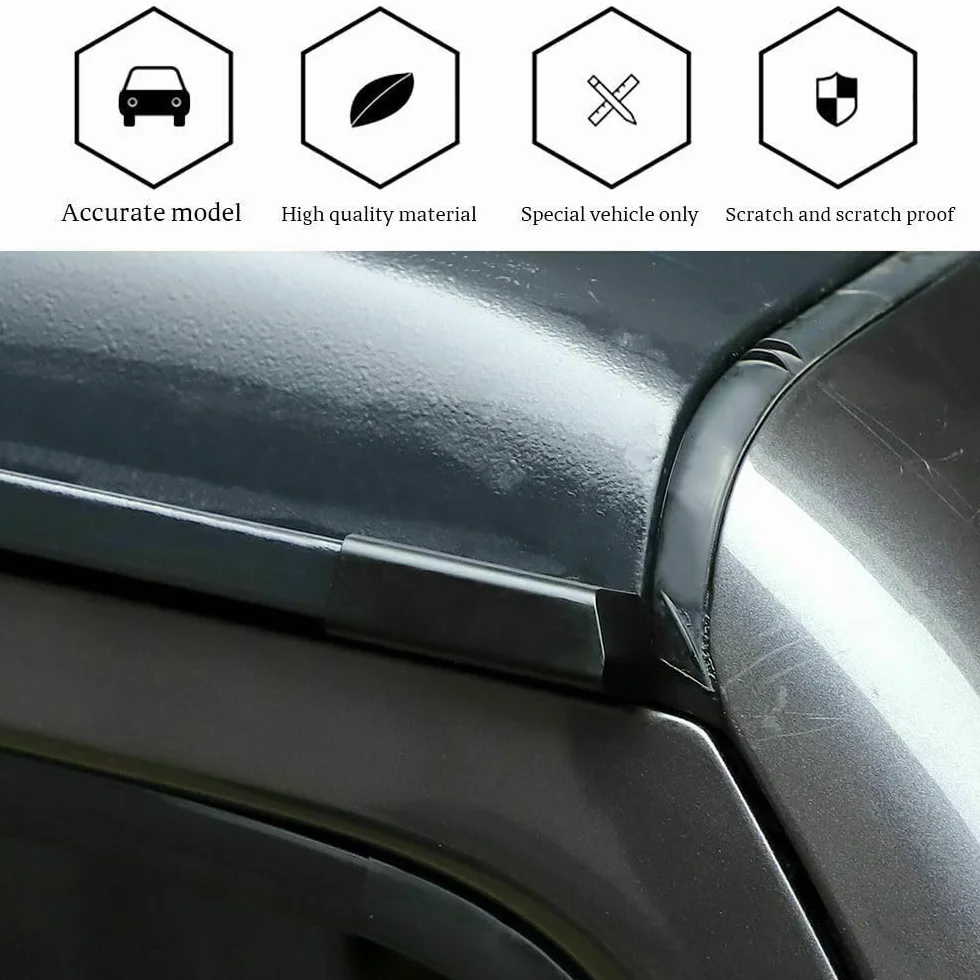Deflector de Lluvia Rain Driverter Rain Gutter Hardtop ABS para Jeep Wrangler JL JLU y Gladiator JT 2018-2022, Accesorios de Exterior