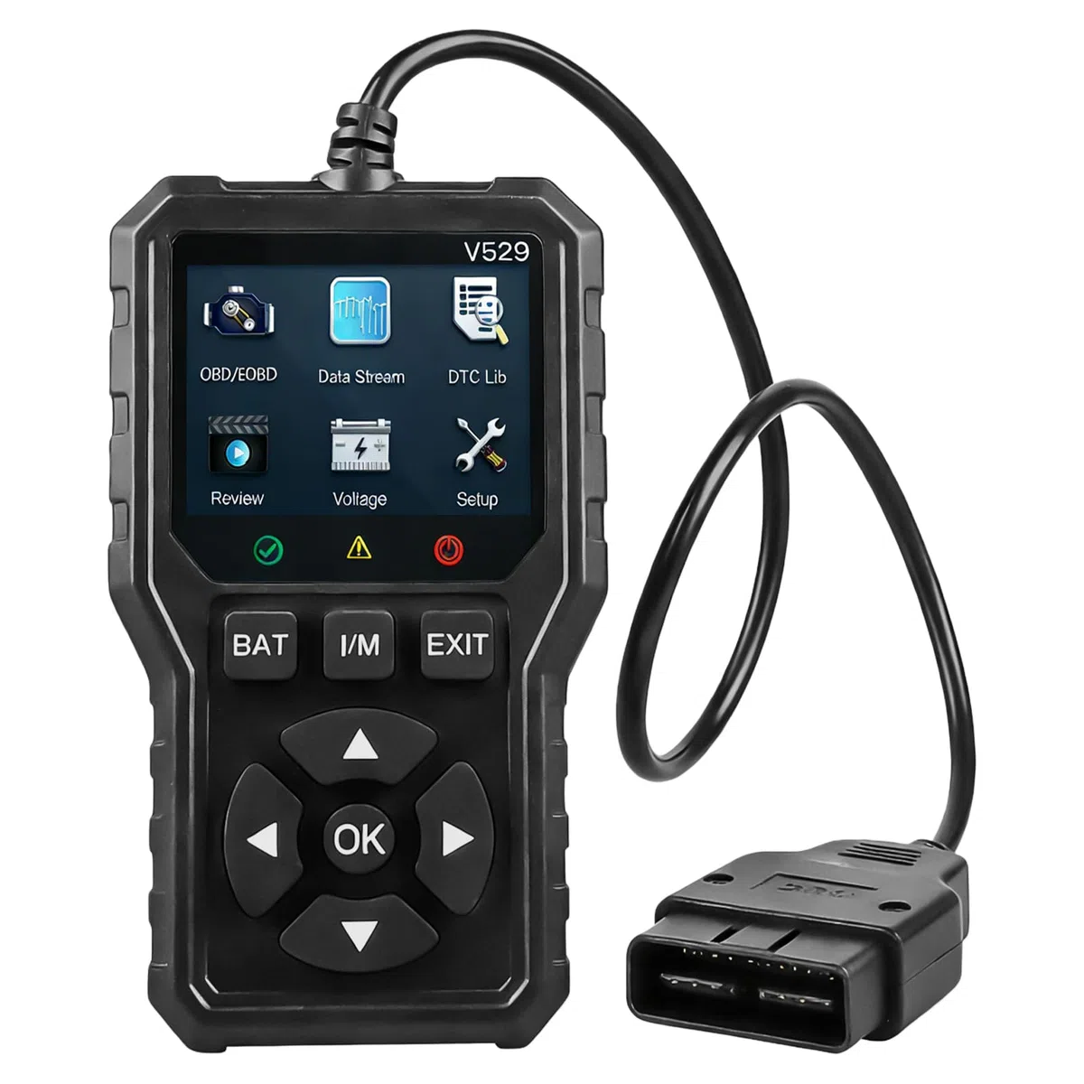 Dispositivo de diagnóstico OBD2, lector de coche, escáner de coche con pantalla y 10 idiomas, funciones OBDII completas para todos los vehículos a partir de 2002, herramienta de diagnóstico EOBD
