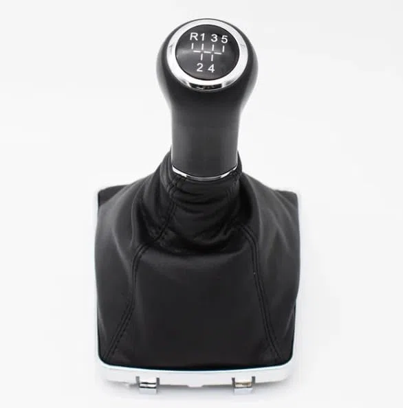 car passion Pomo Palanca de Cambios + Funda + Aro de Retención Compatible con Opel Astra H (2004–2010) Juego Completo de Repuesto para Coche (5 Marchas)