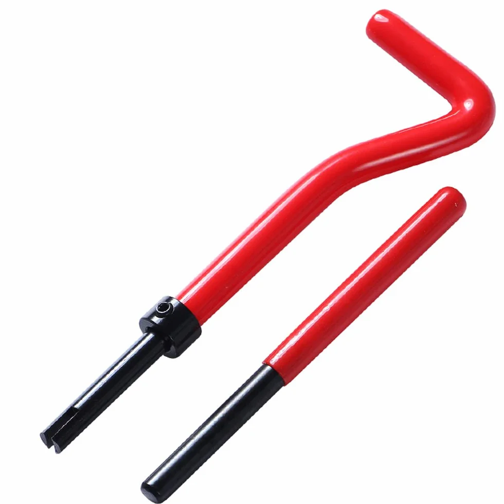 Juego de 30 Piezas de reparación de roscas de Acero Inoxidable M8 x 1,25 mm, Kit de inserción de reparación de roscas métricas, Juego de Herramientas manuales compatibles para reparación de