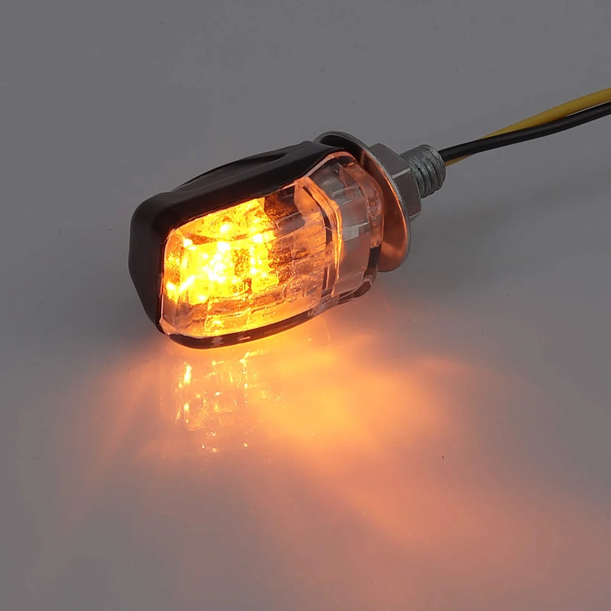 Justech Intermitentes Moto LED 4PCS Intermitentes Moto Homologados Ámba Luz de Señal de Giro E-Marcado 12V Universal 6LEDs Luz de Moto Impermeable Compatible con Motos M6