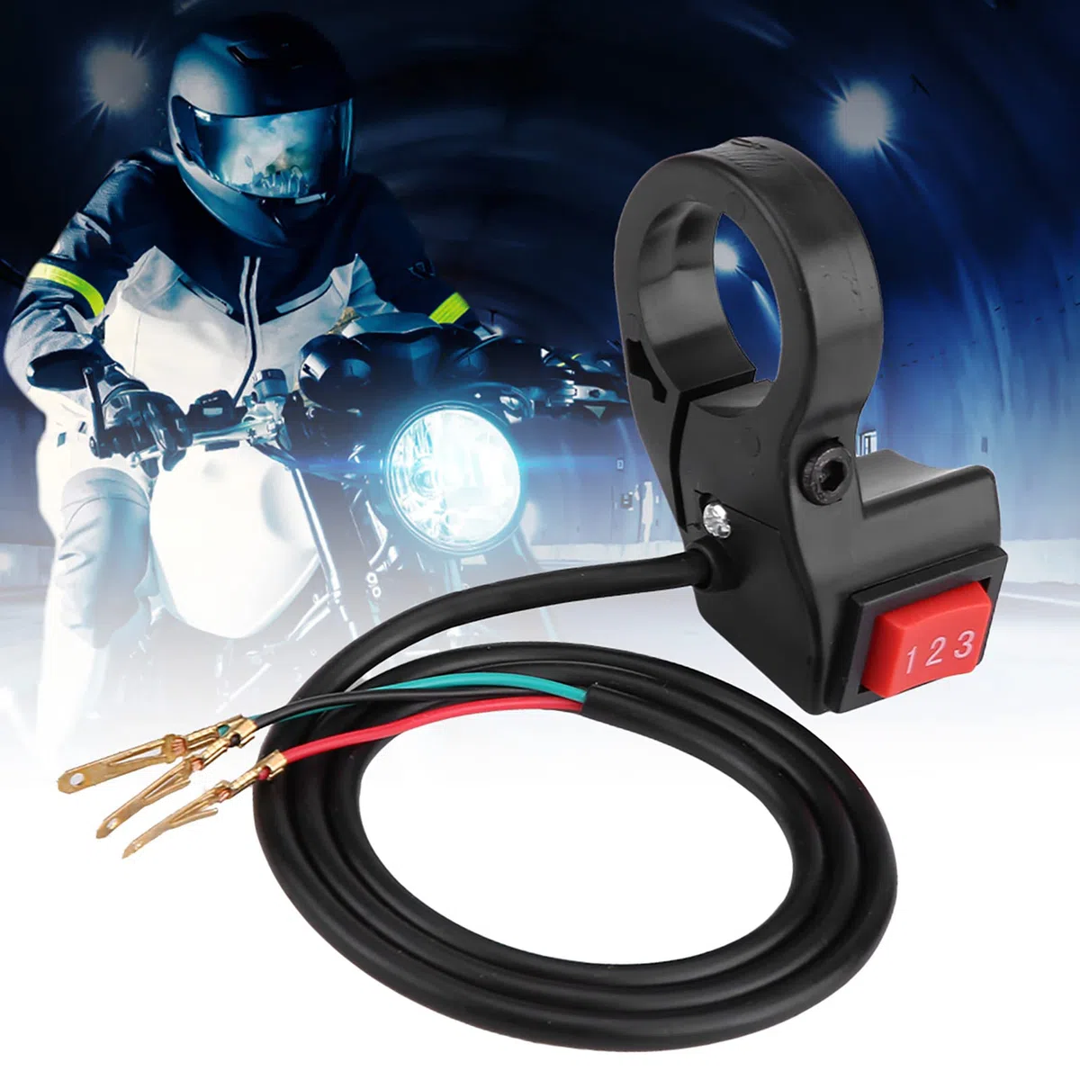 Interruptor de Botón de Encendido y Apagado, Fydun Motocicleta Eléctrica Interruptor de Módulo de 3 Velocidades para Motocicleta E-bike Scooter 22mm 7/8 pulgadas Manillar