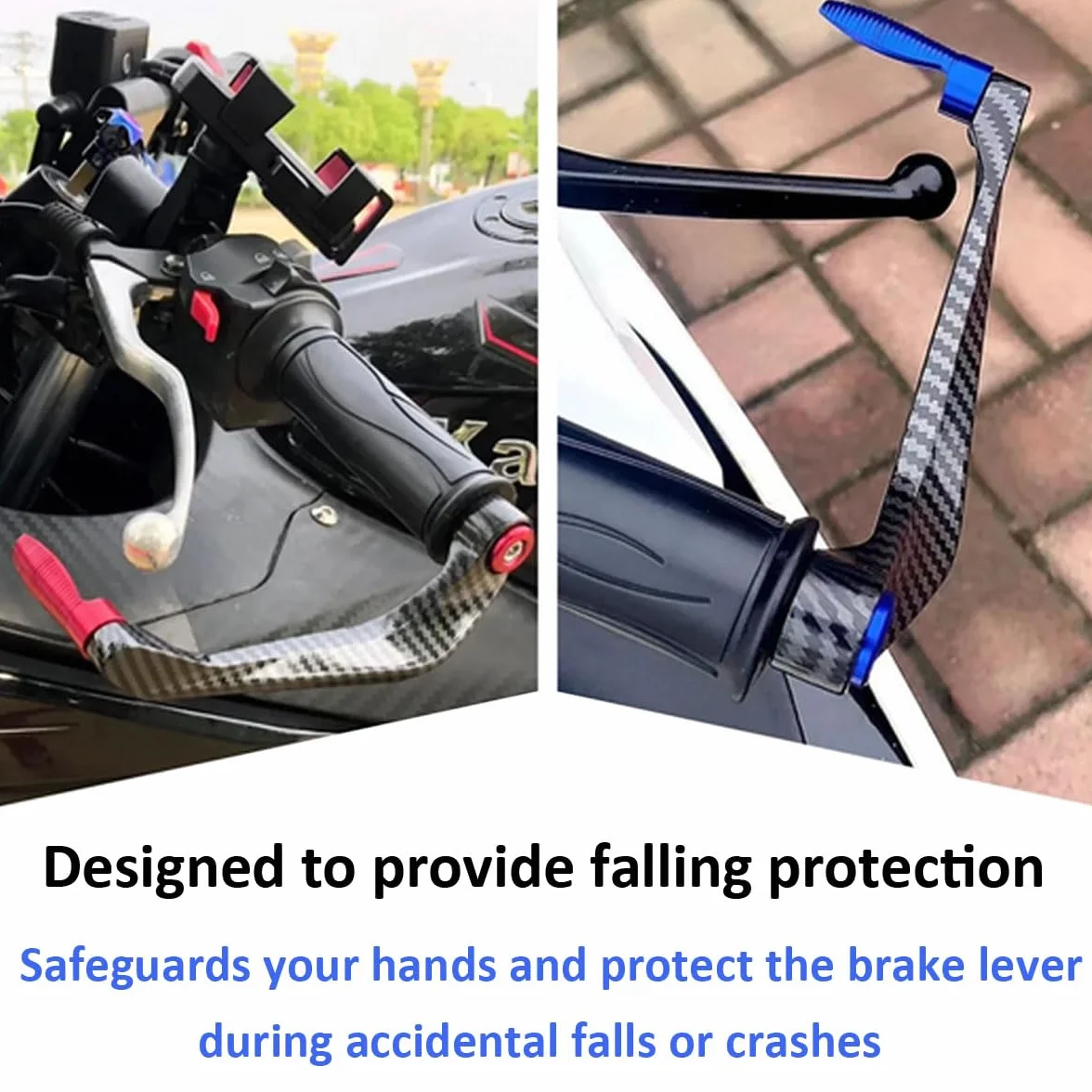 Protectores de Manillar de Motocicleta 7/8 pulgadas Protector de Freno de Manillar de Moto 22mm Freno Palanca de Embrague Protector de Mano de Motocicleta Naranja
