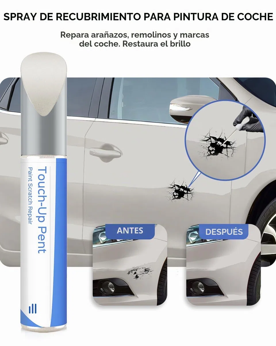 QAB Pearl White Tricoat - Rotulador de retoque para Nissan – Coincidencia exacta de Chips y arañazos