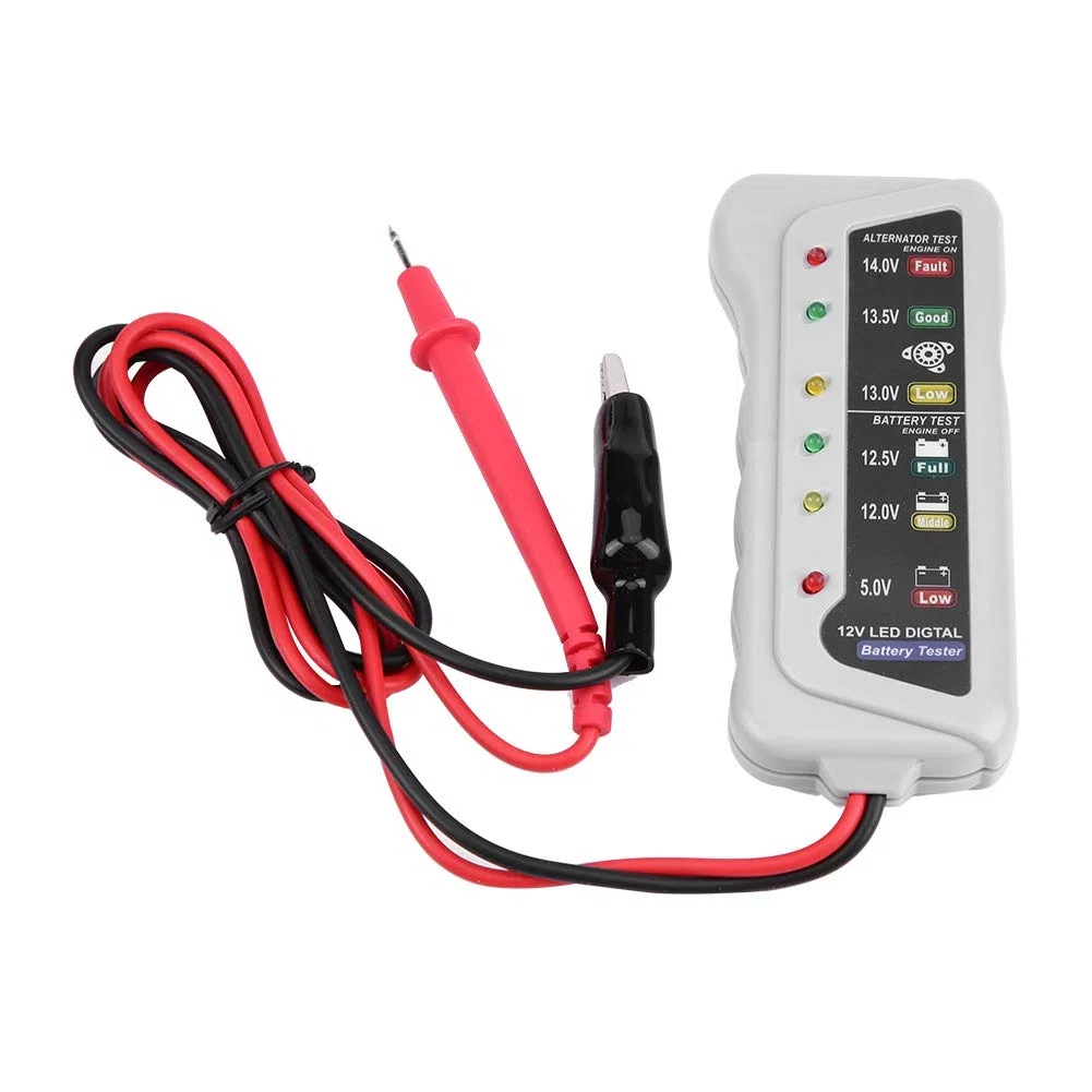 KIMISS Analizador de Baterías para Coche y Furgoneta, Probador de Carga 12V-14.8V, de Mantenimiento y Diagnóstico, Herramienta Profesional para Verificar Estado