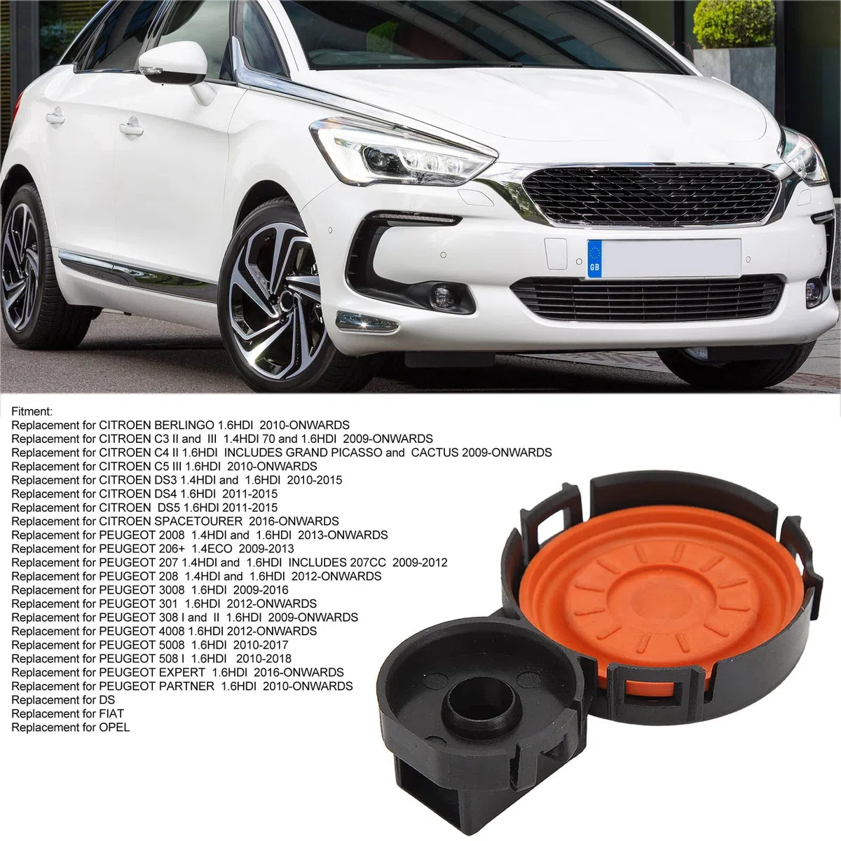Cubierta de Válvula PCV, Motor 0248S0 con Reemplazo de Membrana para 3008 1.6HDI 2009‑2016 31330335 20092016
