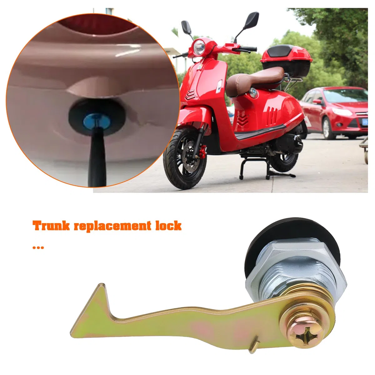OTOTEC 1x Cerradura de Repuesto para Motocicleta Cerradura para Baúl Superior Cerradura de Repuesto para Maletas Compatible con Venezia Compatible con Rome con Llave