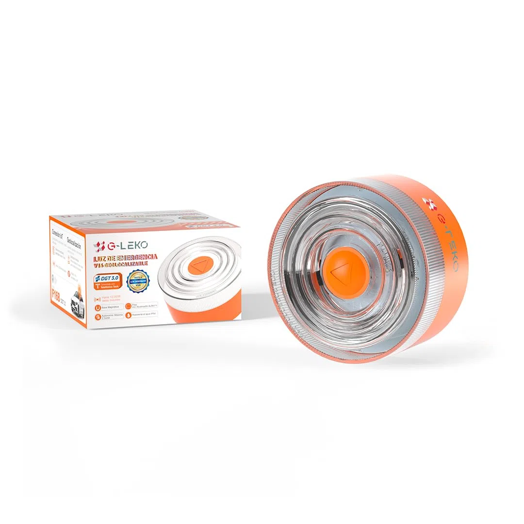 WEIDA Baliza V16 - Luz De Emergencia Geolocalizable | Modelo F168 | Baliza para Coche Homologada DGT | Base Magnética, Pilas Alcalinas 9V, Autonomía Máx 2 Horas | Resistencia al Agua IP54 (PACK 1)