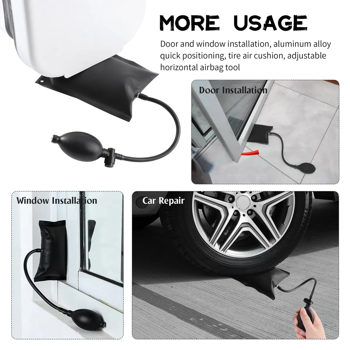 4 Piezas Air Pump Wedge,Cuña de Aire de Bomba Cojines de Montaje con Cuña Roja para Instalación de Puertas Ventanas Reparación de Automóviles