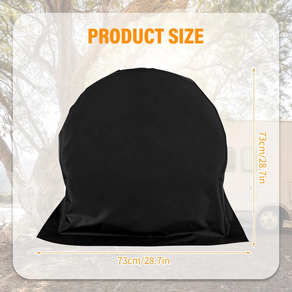 2 Piezas Fundas Protectoras, Funda de Rueda, Cubiertas para Ruedas de Caravana, Se Adapta a Neumáticos de 27-29 Pulgadas, Caravana, Autocaravana, Coche, Negro