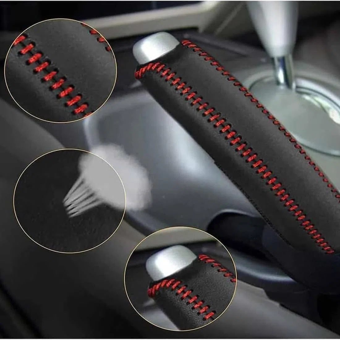 Funda Freno de Mano Coche para Mazda Miata MX-5 MX5 Type ND NC NB NB-FL NA 2016-2024 Funda Palanca Freno de Manoprotector de Mango Cubierta Manija Freno Mano,C