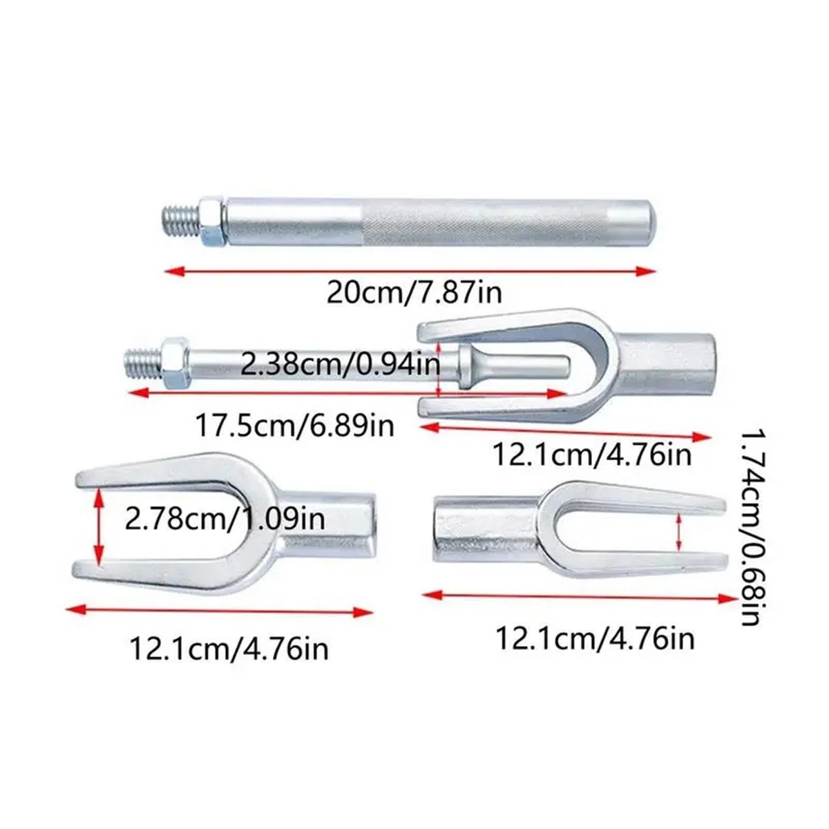 bolas para dirección de coche Herramienta de extracción rótula, 5 unidades, juego herramientas horquilla encurtido, kit separador tipo, herramienta mantenimiento automotriz Conjunto de rótula