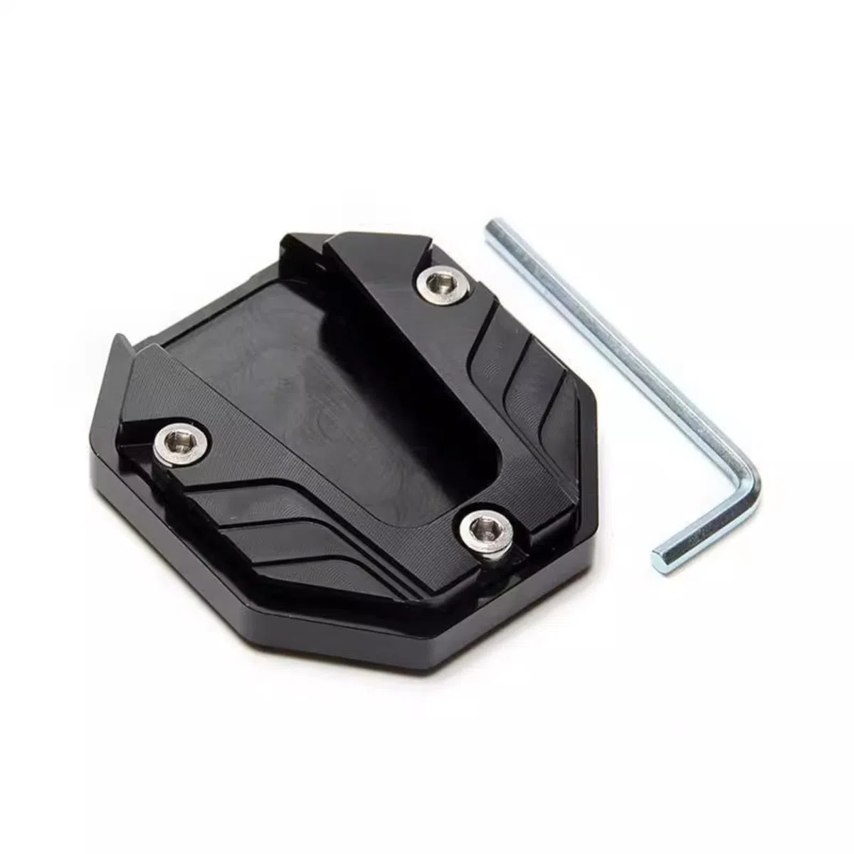 Paleta Lateral Motocicleta extensión Pata Cabra para Honda ST 1300 Pan European,Aleación Aluminio Antideslizante Soporte Lateral Placa extensión,A/Black