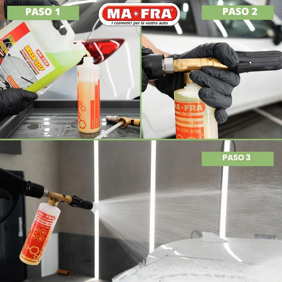 Ma-Fra, Wash Self - Limpiador desbloqueador Concentrado para hidrolimpiadora, para Prelavado de Coche, 5000 ml