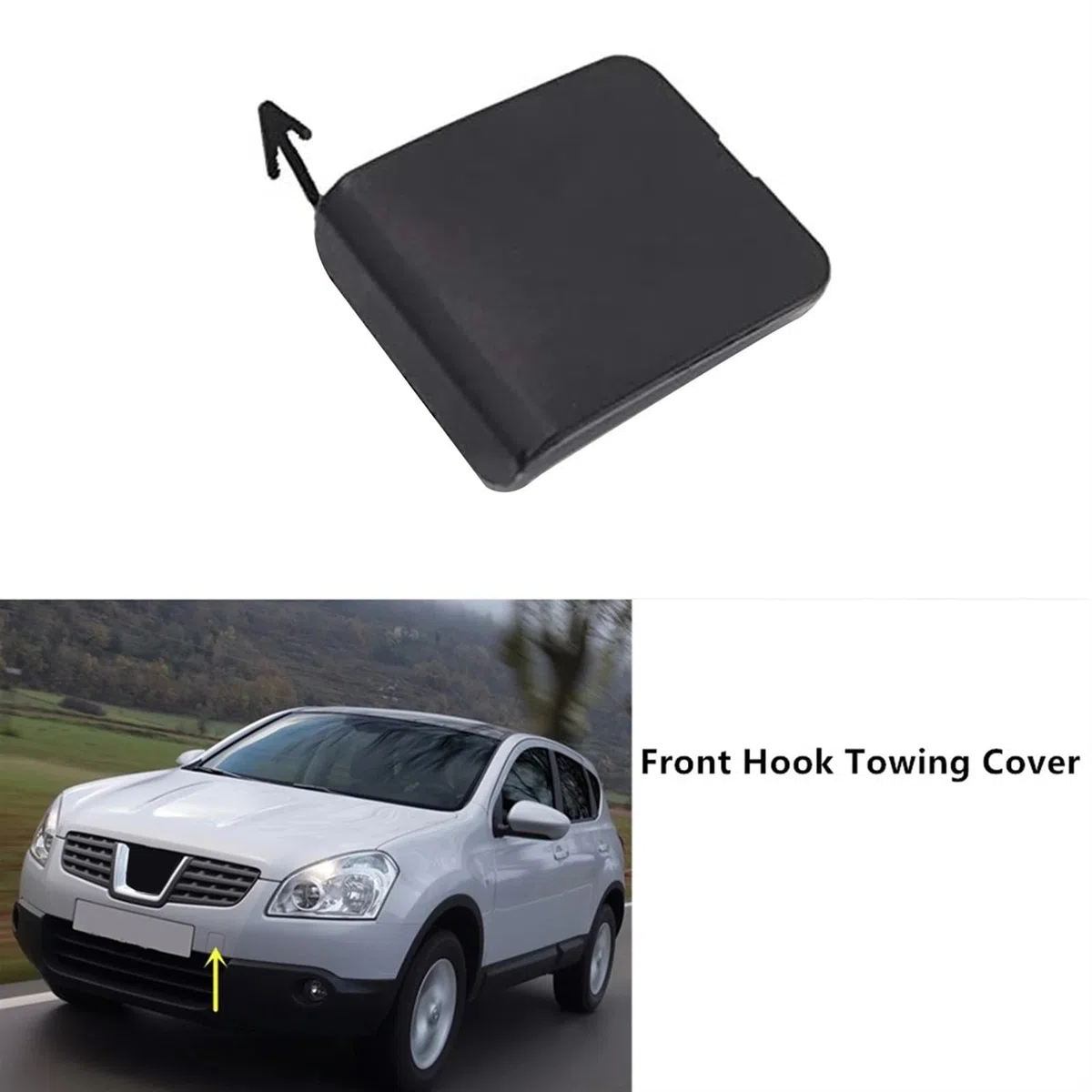Tapa de la Cubierta del Gancho de Remolque del Parachoques Delantero, for Nissan, Qashqai, 2008-2015 622A0-JE20A Tapa de la Cubierta del Ojo del Gancho de Remolque