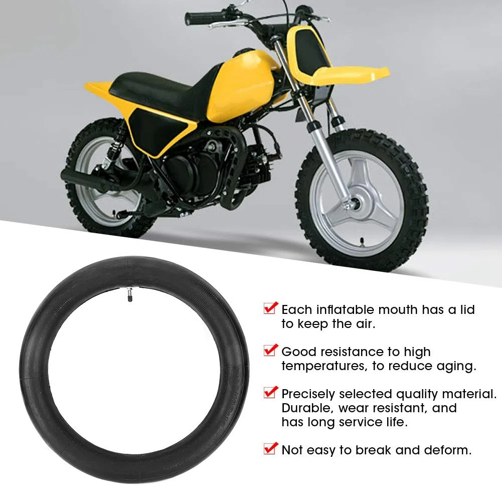 KIMISS Tubo Interior, 1 par de Goma 2.50/2.75-10 Tubo Interior de Rueda Apto para PW50 para Moto, Todas Las Temporadas