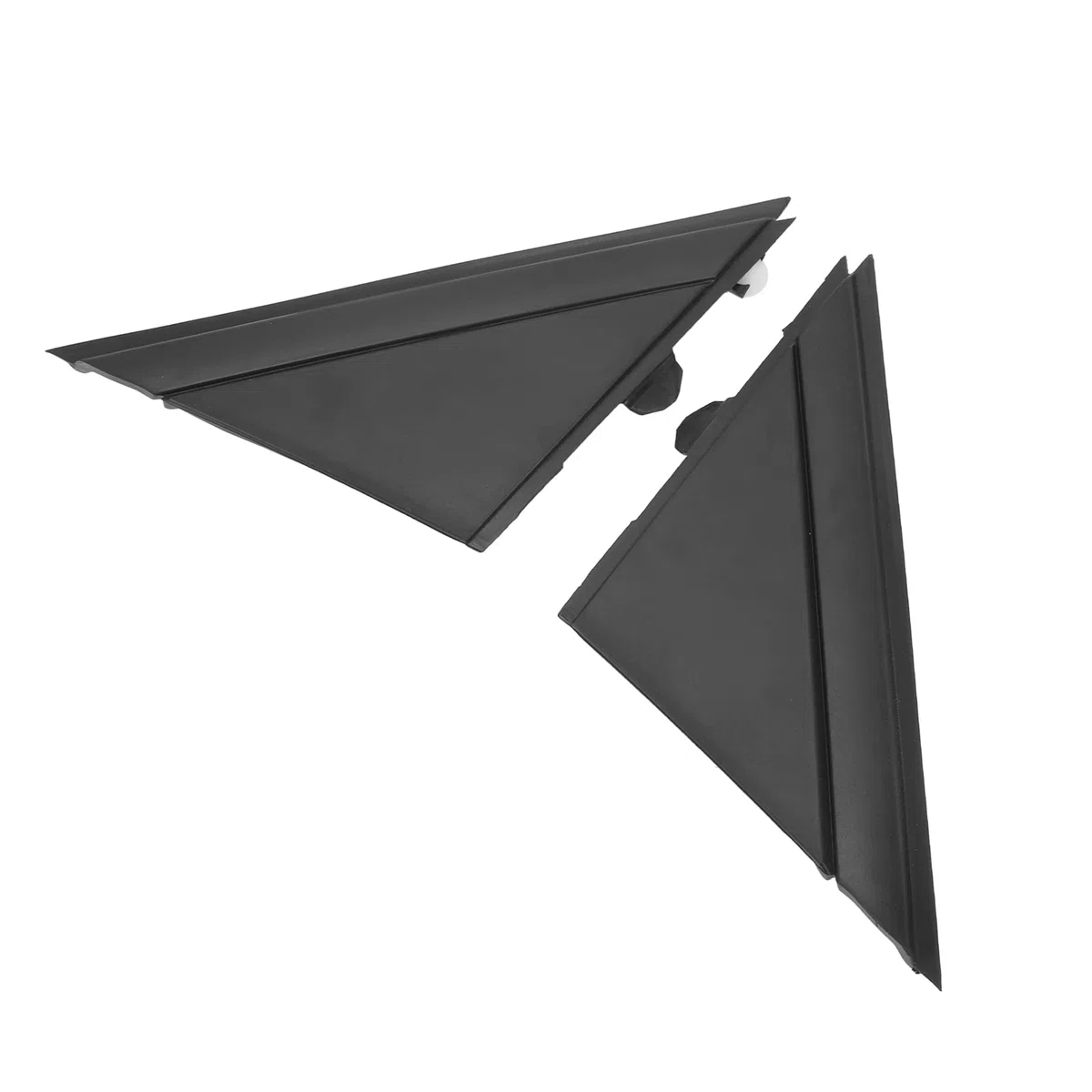 Tbest o Decoración Modificación Cubierta de la Bandera del Espejo de la Puerta 1Sh17Kx7Aa Reemplazo de la Moldura de la Placa del Triángulo Izquierdo Derecho del Espejo para Fiat 500 (Negro mate)