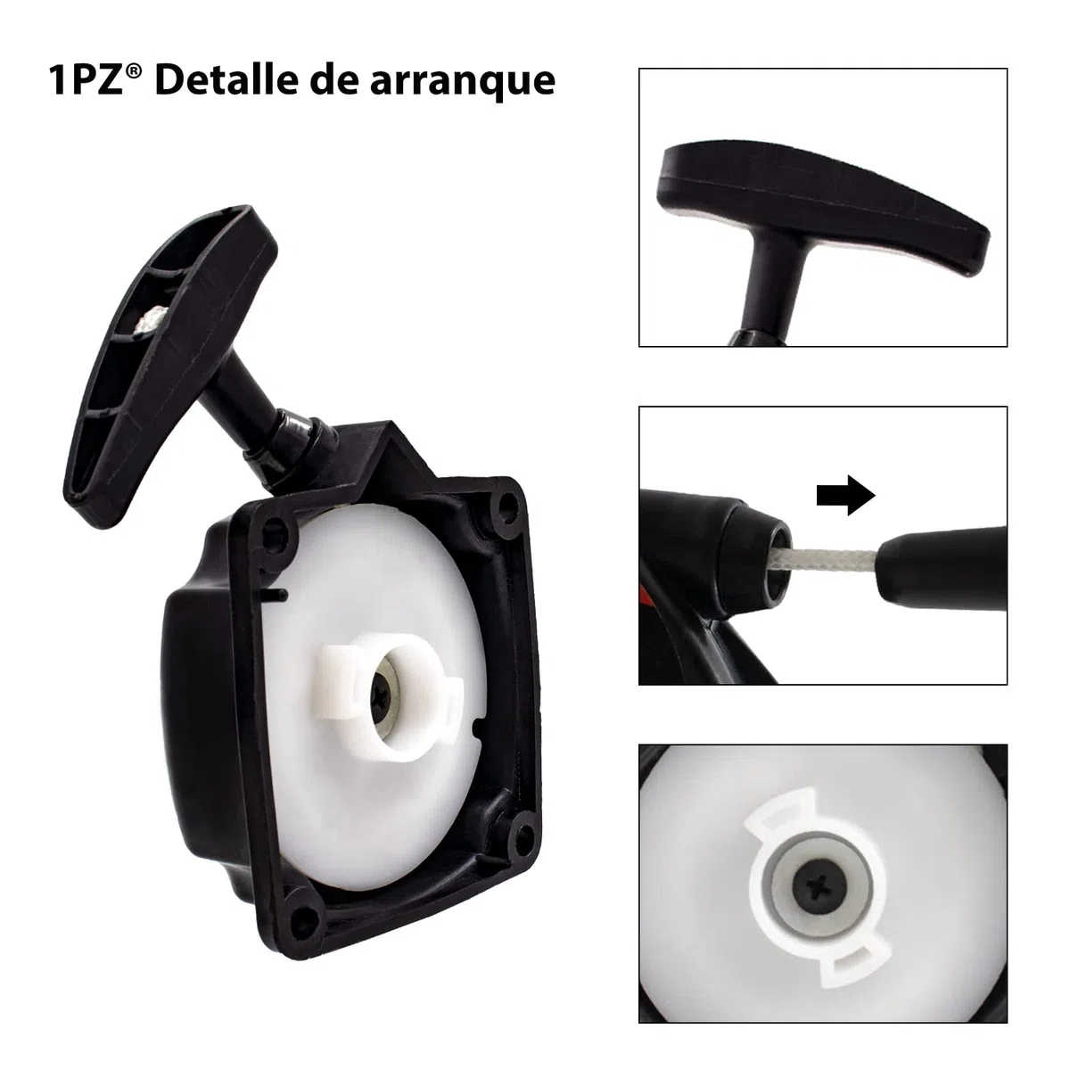 1PZ SP1-33L Arrancador de Retroceso Universal para 33cc 43cc 47cc 49cc Cortacésped Motor Desbrozadora Taladro de Tierra Pocket Dirt Bike Gas Scooter Mini Chopper