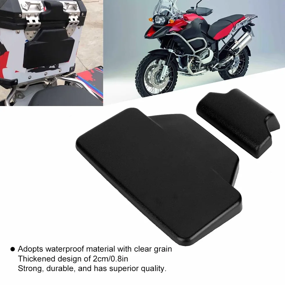 Almohadilla Trasera Motocicleta Respaldo de Maletero de Motocicleta para F800GS para R1200GS Almohadilla Trasera de Goma Alforja Maletero Respaldo de Pasajero Accesorio (Negro)