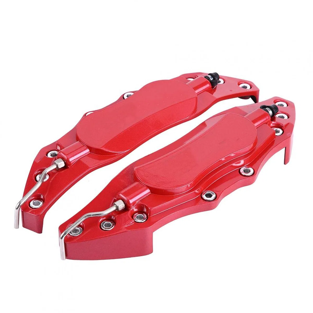 Cubierta de Pinza de Freno, Cubierta de Pinza de Freno de Coche, 2 Piezas de Cubierta Protectora de Pinza de Freno de Aluminio para Cubo de Rueda 16in-17in Mediano(rojo)