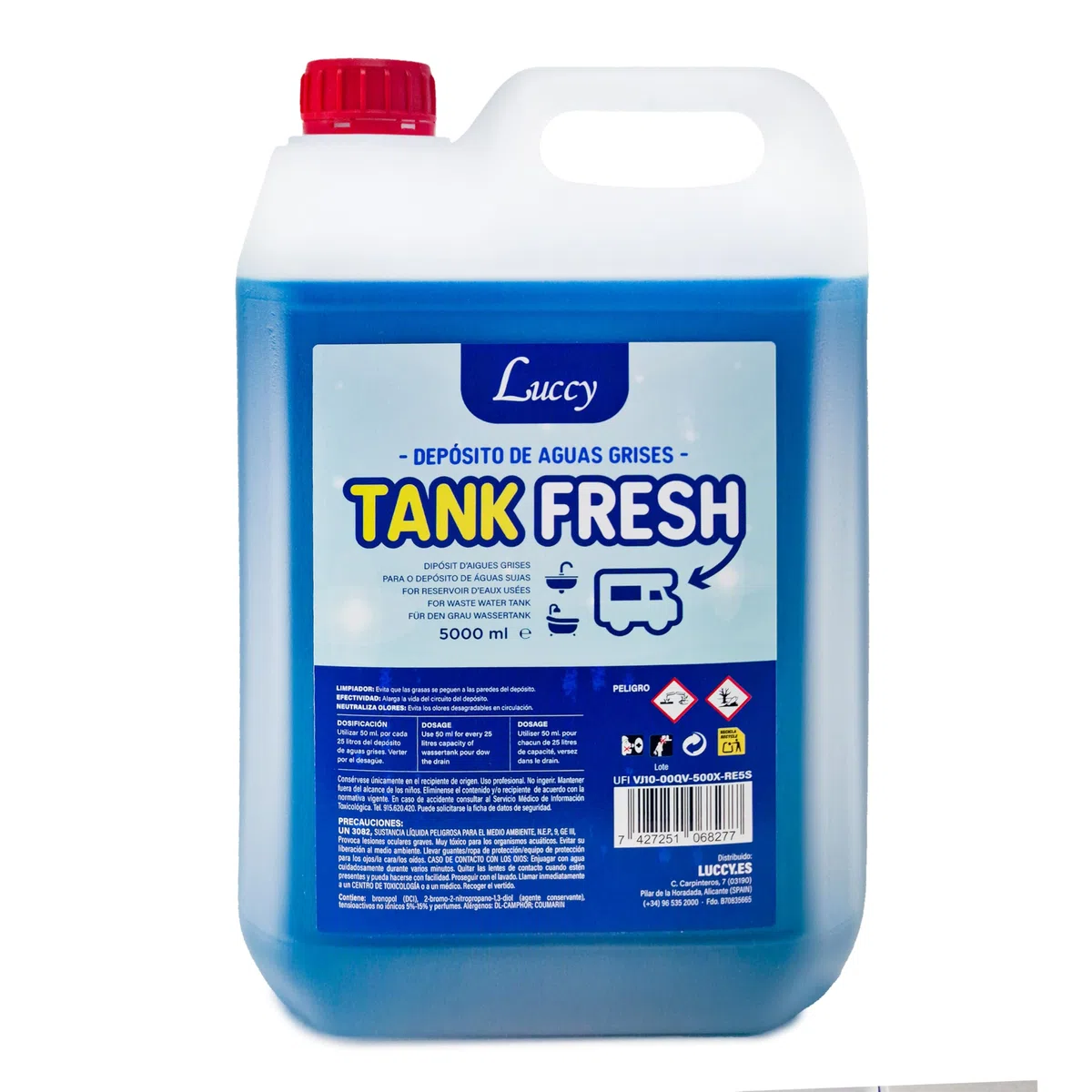 MUNTRADE Tank Fresh 5L | Aditivo para Aguas Grises de Caravanas y Campers