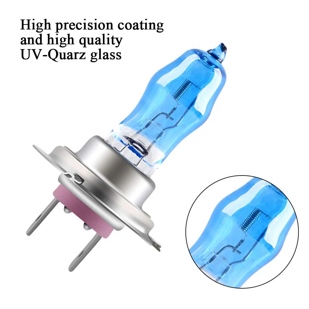 2 piezas H7 100W bombillas halógenas de faros xenón blanco 6000K 12V Auto luces antiniebla del coche DRL