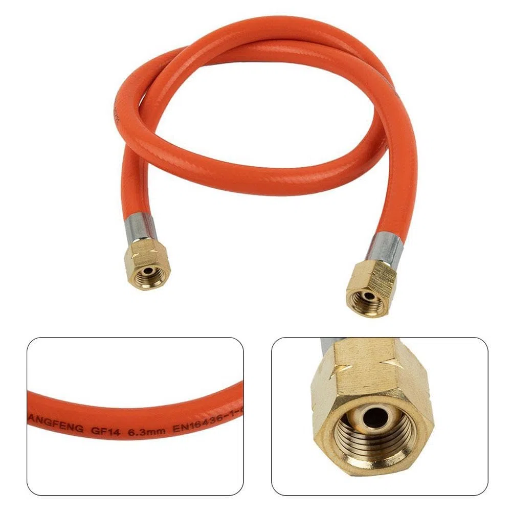 Generisch Manguera de propano para autocaravana, caravana, caravana, manguera de gas de 80 cm, conexión de tubo de gas de 1/4 pulgadas