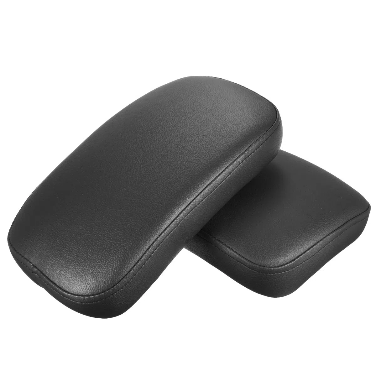 6/8 Ventosa Negro Pillion Pad Rectangular Asiento para Harley Cruiser Custom - 8