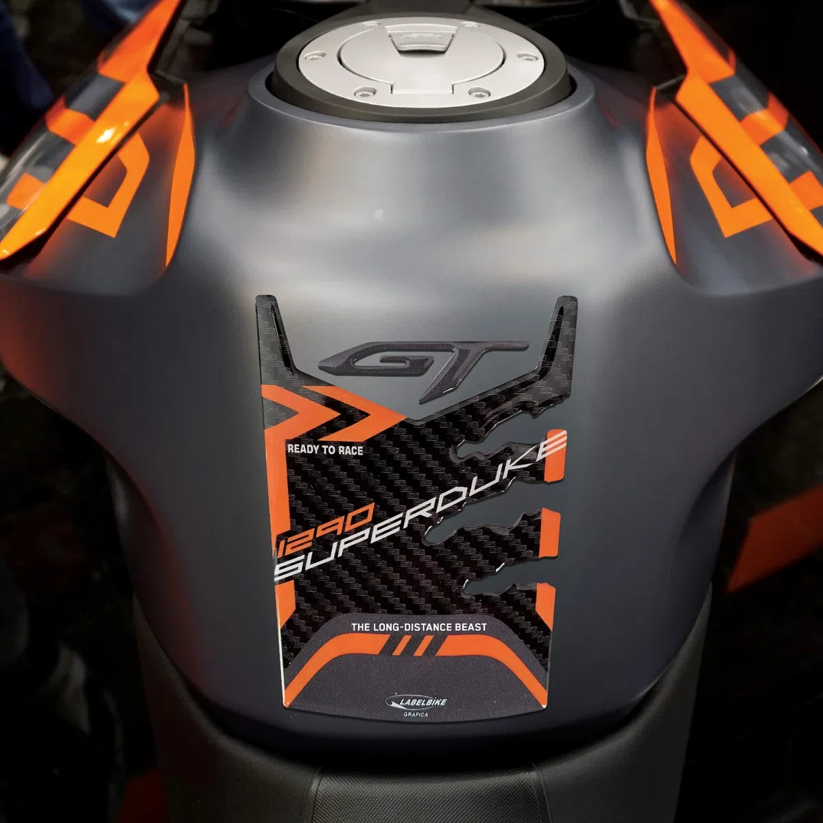 labelbike - Pegatina 3D Moto Tanque Protección y Decoración de Resina compatible con KTM 1290 Super Duke GT 2022-2024
