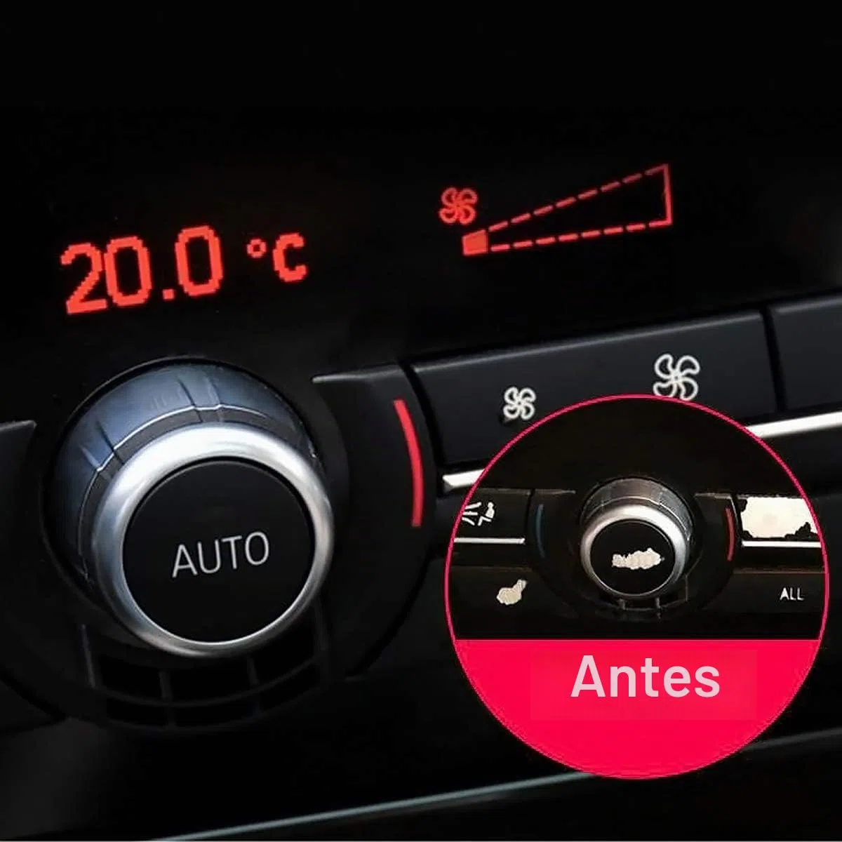 TTCR-II Compatible con mando de aire acondicionado BMW, botón de control de climatización, interruptor de ajuste de ac para BMW Serie 5 6 7 X5 X6 F01 F02 F10 F11 F12 F13 F15 F16