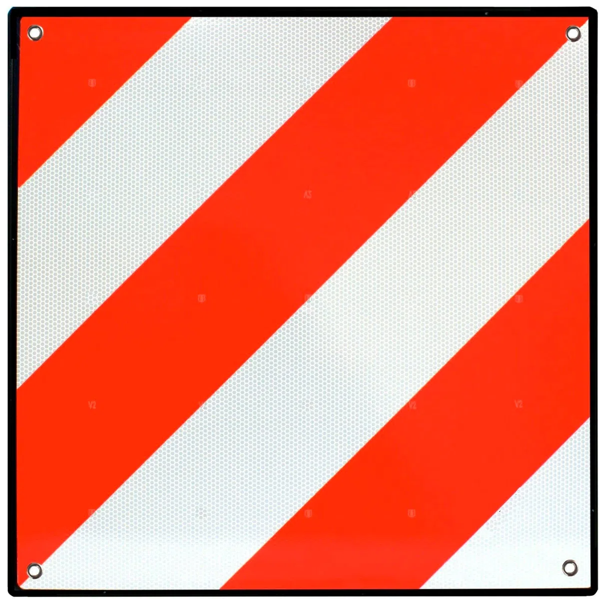 Placa V20 ABS Flexible. Especial Portabicicletas y Carga Saliente. 50 X 50 cm HOMOLOGADA. con Protección Anti Arañazos.