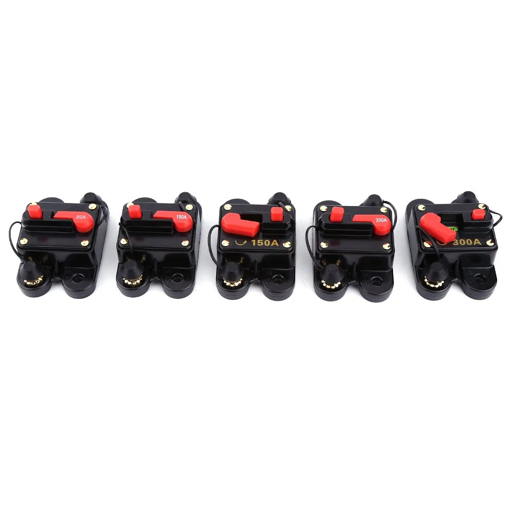 Wakects Disyuntor de 12V-24V 80-300a Interruptor de Fusible Automático Restablecimiento Manual, para Auto Y Protección de Amperios Barco Marino Bicicleta Estéreo Fusible de Reinicio de Audio(300A)