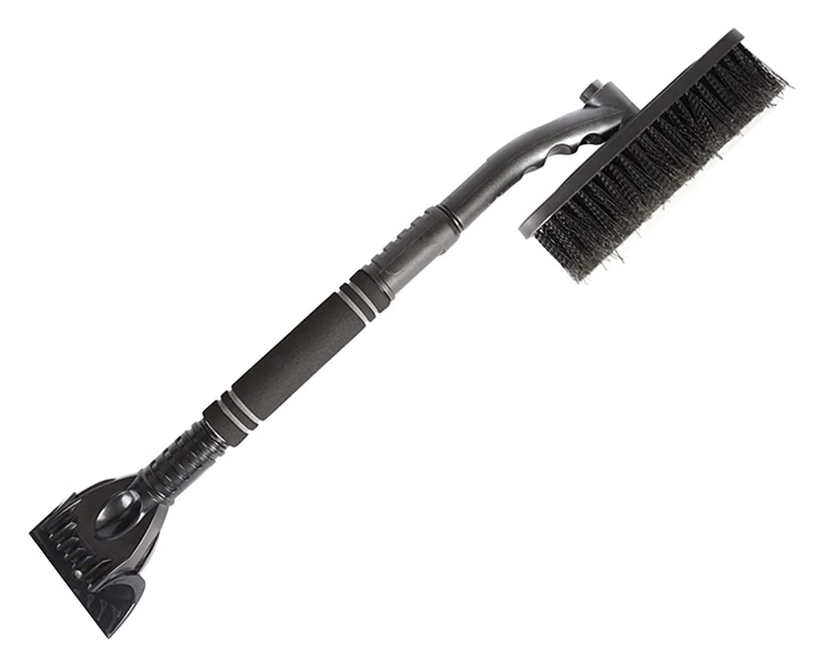 Negro 28 Pulgadas Telescópicas Cepillo de Nieve Cepillo de Nieve Frost Herramienta de Limpiador de Parabrisas Herramientas de Hielo Raspador de Hielo Invierno Herramientas de remoción de Nieve