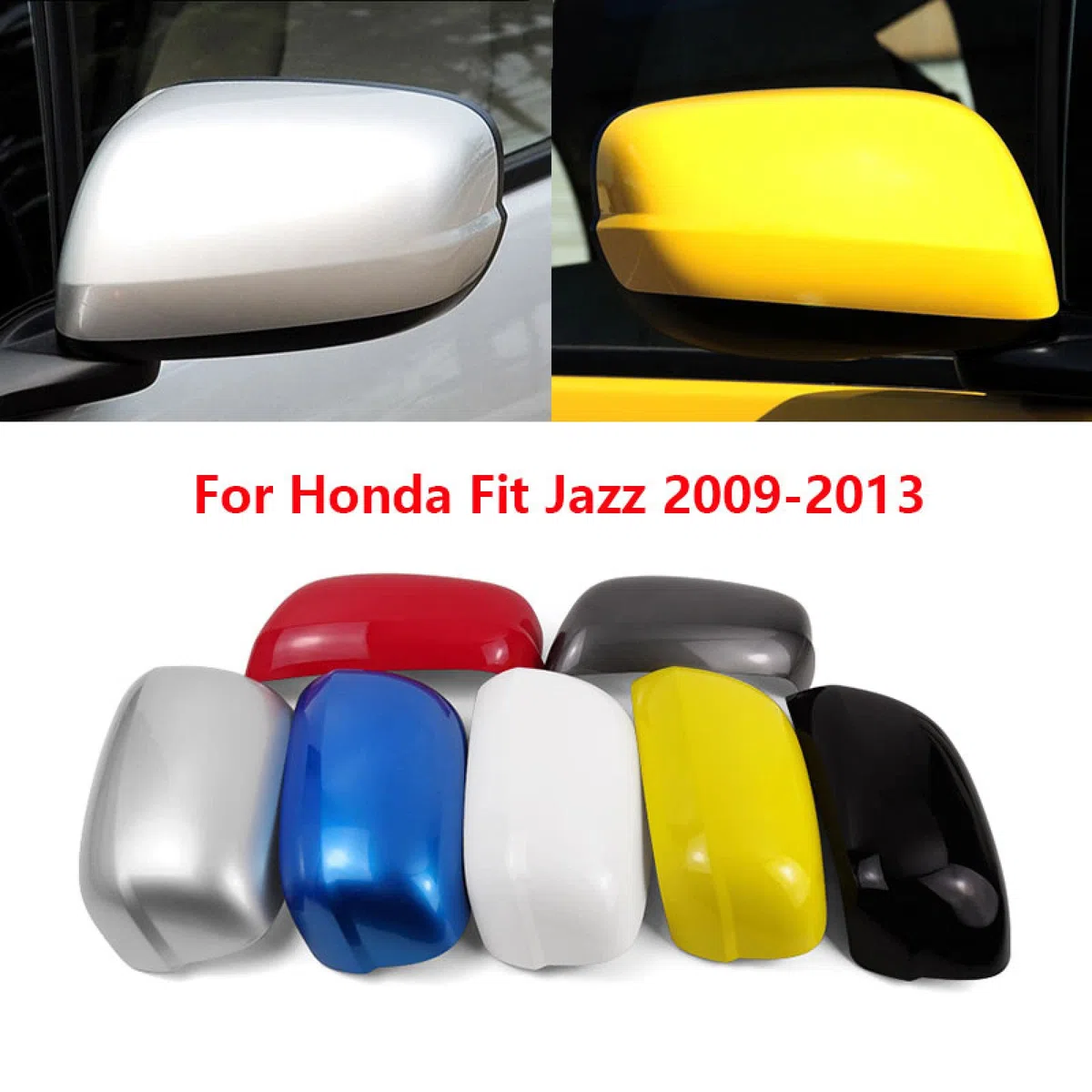 Ajuste para HON-DA FIT JAZZ GE6 GE8 2009-2013 Cubierta de espejo retrovisor exterior derecho izquierdo Carcasa de espejo lateral, azul izquierdo