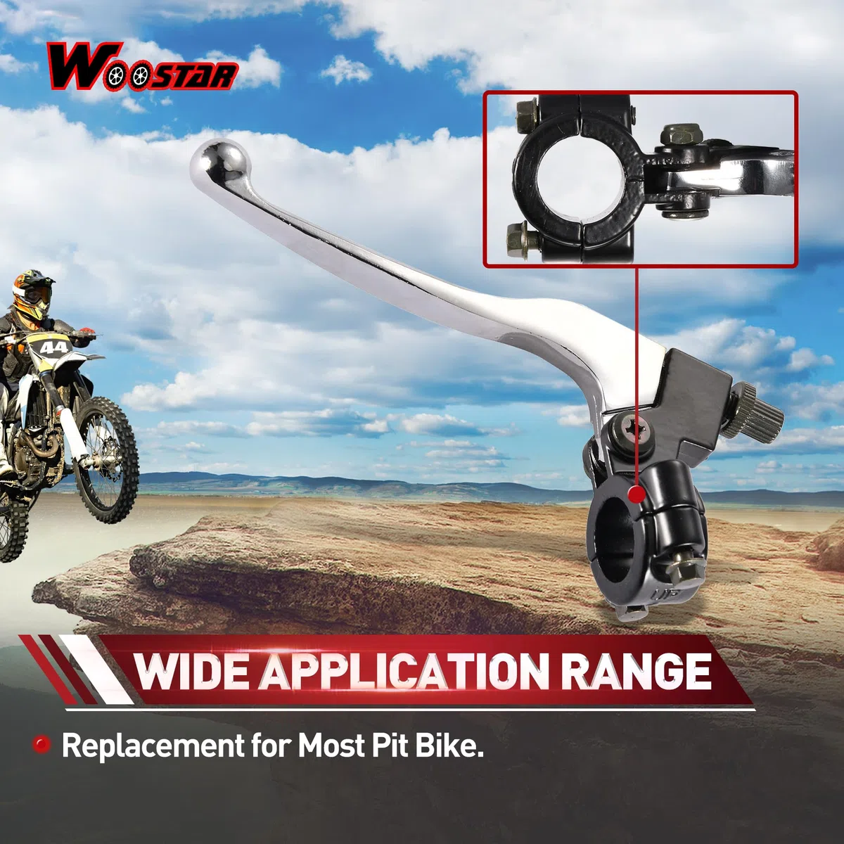 WOOSTAR 22mm Manillar Palanca Embrague Izquierda Moto Reemplazo para Suzuki Taotao SSR 50cc 70cc 90cc 110cc 125cc Dirt Pit Bike
