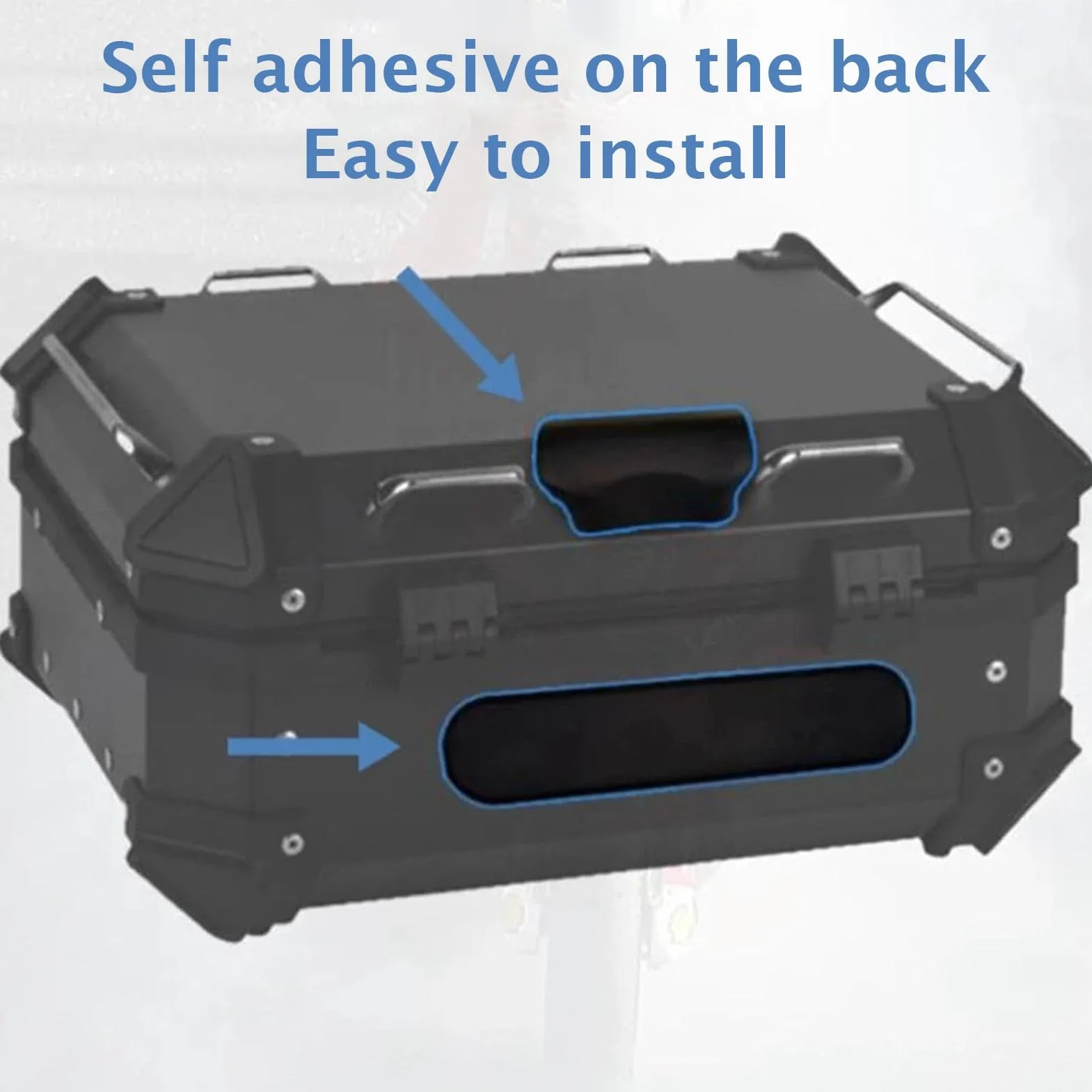 Respaldo de Caja para Motocicleta, Pegatina Autoadhesiva para Respaldo de Pasajero, para Caja de 22L, 25L, 28L, 32L, Barras Sissy, Cojín de Respaldo para Caja
