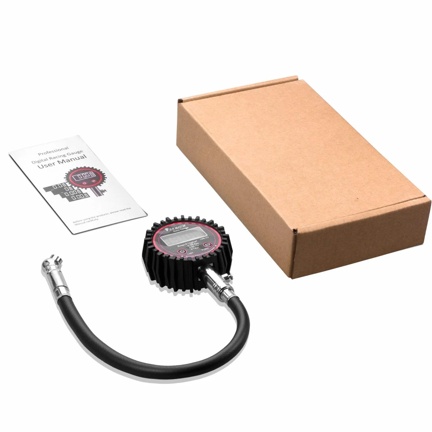 Medidor de Presión de Neumáticos Digital, Manometro Presion Neumaticos de Automóviles para bicicleta motocicleta con camioneta y pantalla LCD retroiluminada