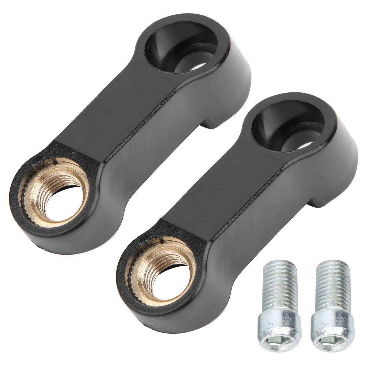 2 piezas 0.4in M10 motocicleta espejo elevador espaciadores adaptador de extensión accesorio universal Adaptador de espejo de motocicleta Manillar Espejo elevador Manillar Extensor de espejo M10 Espej
