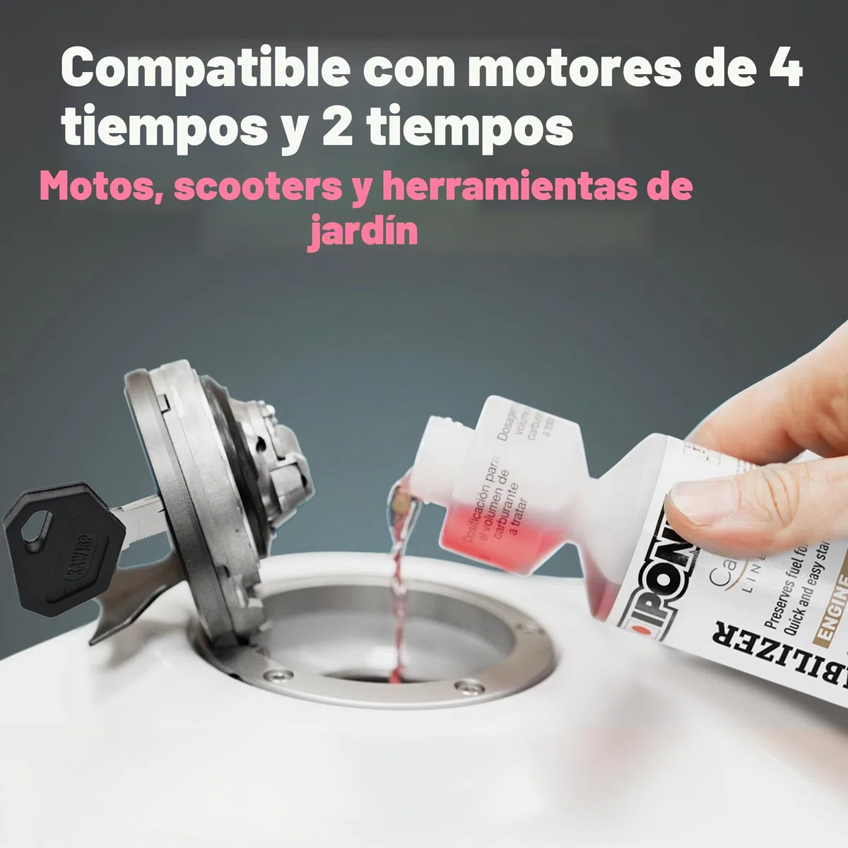 IPONE - Estabilizador de Combustible Fuel Stabilizer - 250 ml - Ideal para el Invernaje - Conserva el Combustible Durante 2 años